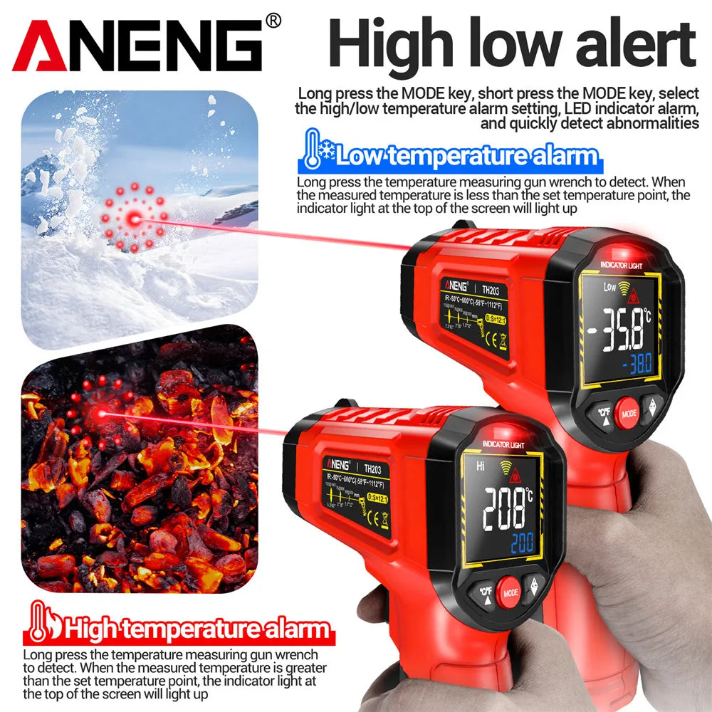 Aneng Digital Infrared Thermometer Temperature