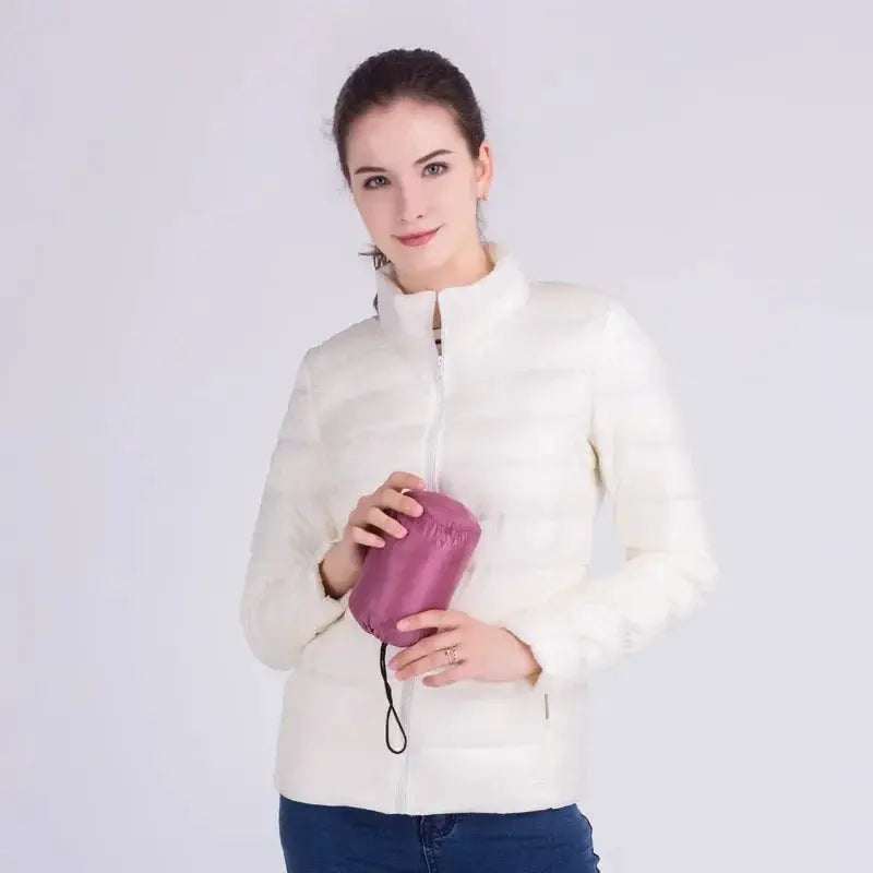 Women Ultra Light Down Jacket Autumn Winter Slim Coat