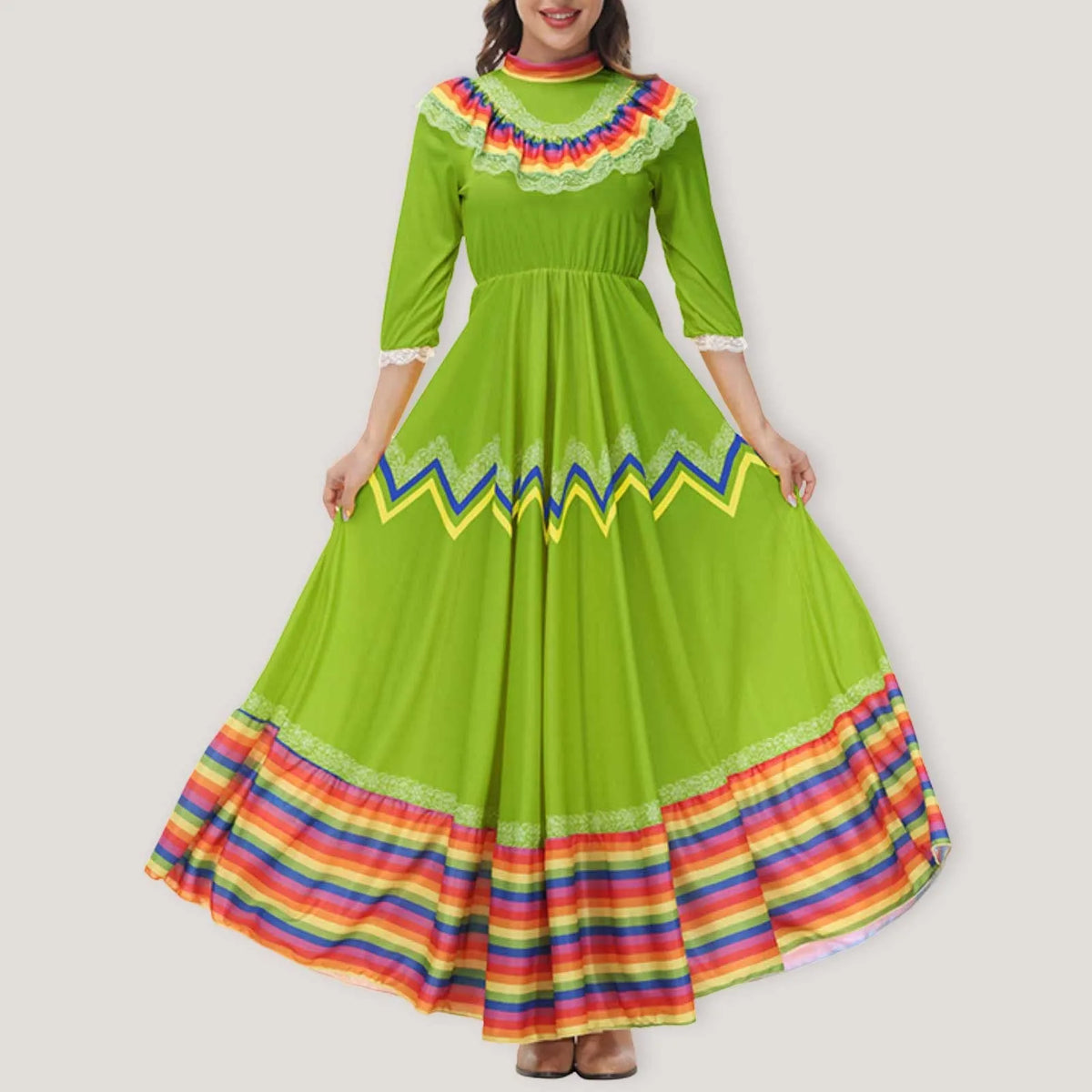 Mexican Celebration Pleated Dance Dress