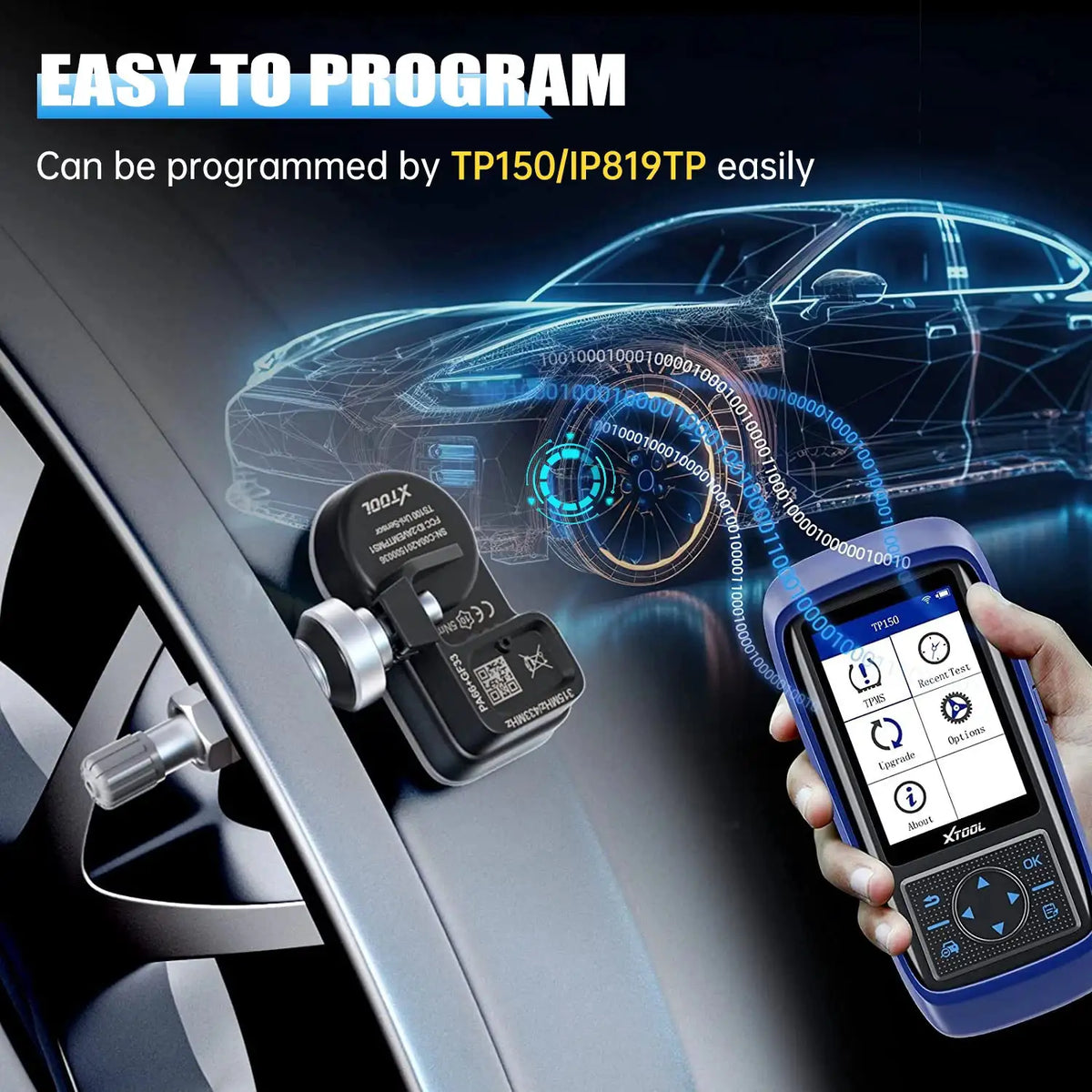 XTOOL TS100PRO Sensor 315MHz 433MHz TPMS Sensor Tire Repair Tools TPMS Scanner Pressure Monitor Tester Work on TP150 IP819TP