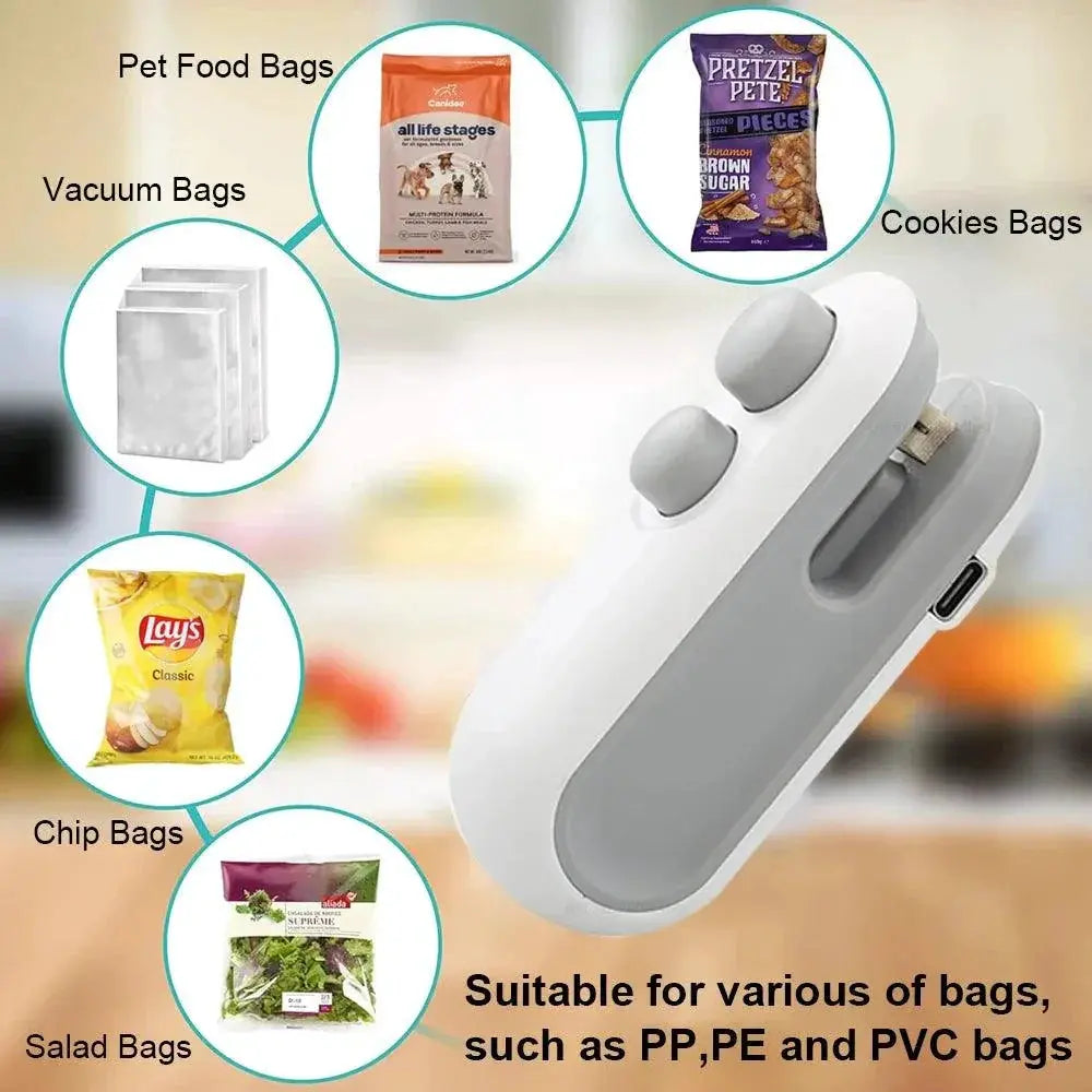Compact Mini Heat Bag Sealing Machine Seals Food Bags