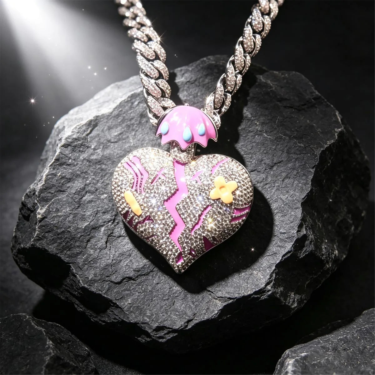 Iced Out Broken Heart Umbrella