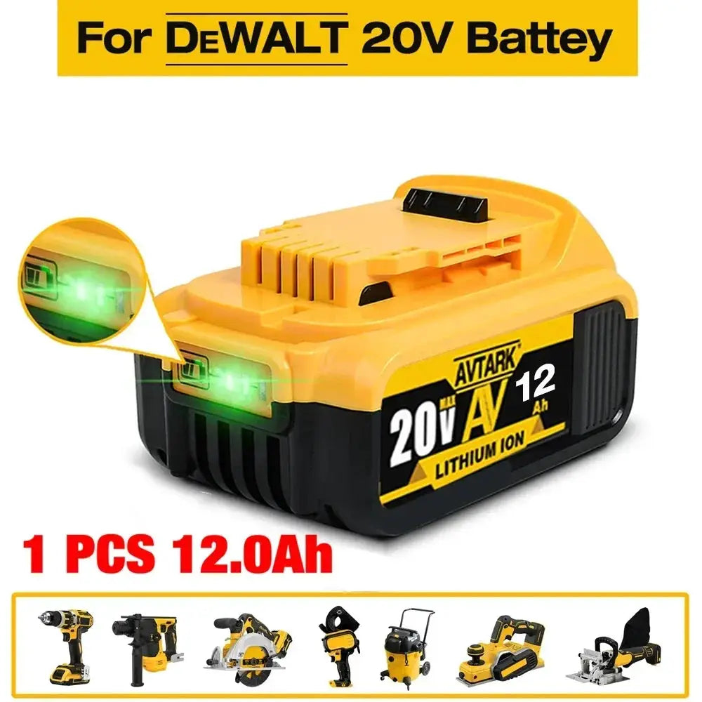Premium 12000mAh DCB200 Lithium Battery For 18V Tools Power