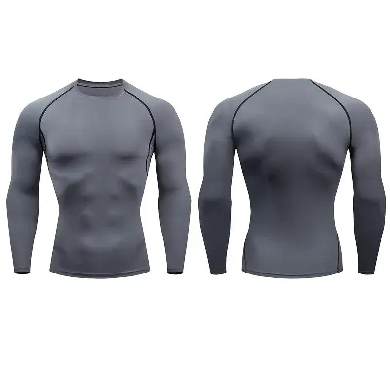 Men Compression Running Long Sleeve Tee Gym Sportswear