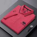 New Summer Korean Embroidered Polo Shirt Men's Luxury Top
