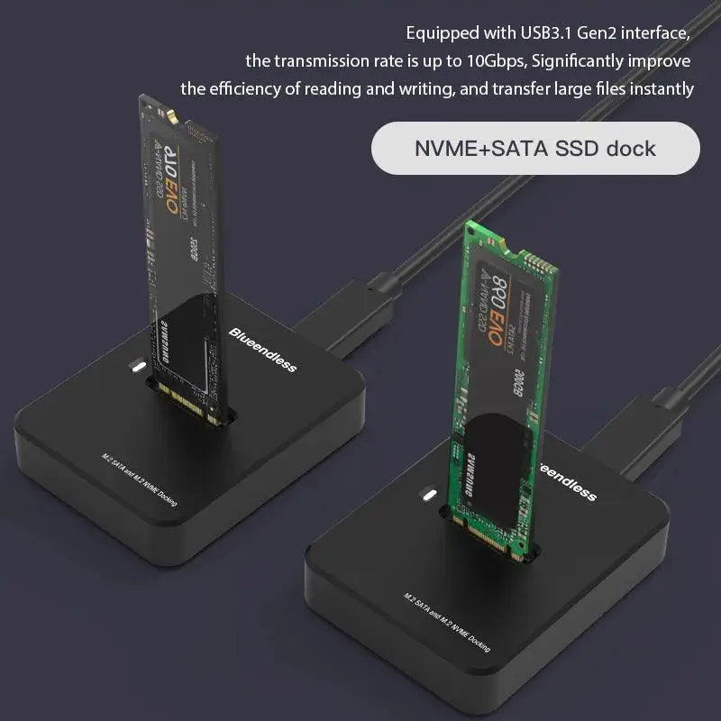 Blueendless External NVMe SSD Enclosure 10G Case Docking
