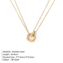 eManco 316L Stainless Steel Two-Color Pendant Necklaces