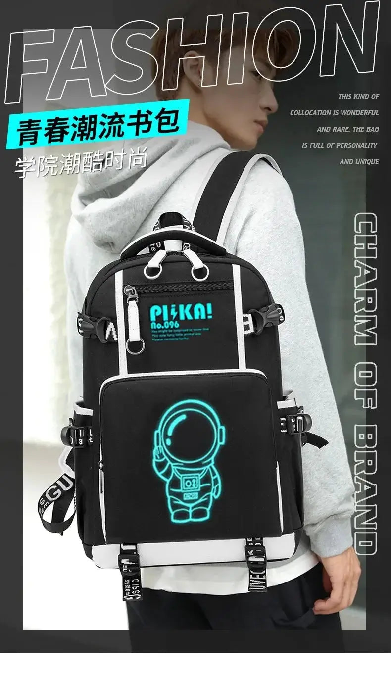 Waterproof Glow In The Dark Kids Backpack For Boys