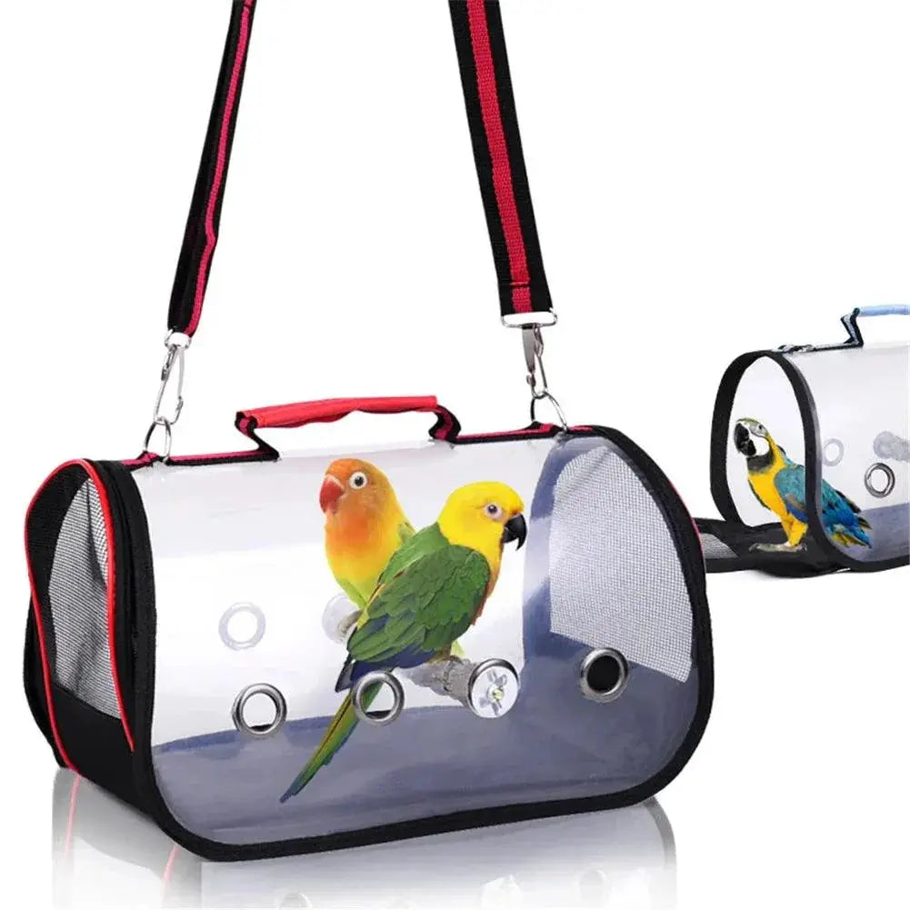 Portable Clear Bird Parrot Travel Cage With Sunroof