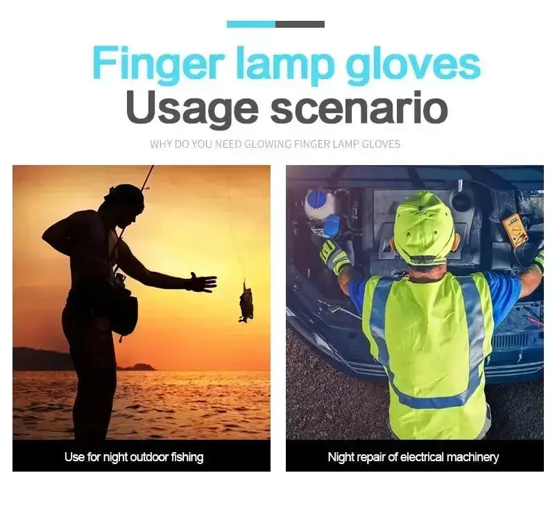 Illuminated Gloves for Night Fishing — product view 12