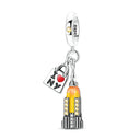 Sterling Silver Charm Bead Eiffel