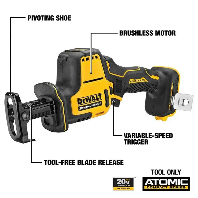 DCS369 One Handed Cordless Reciprocating Saw 20V Max Tool