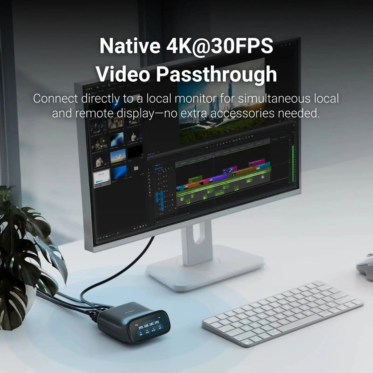 GL.iNet Comet Pro (GL-RM10) Remote KVM Over Wi-Fi, Dual Band Wi-Fi 6, 4K 30FPS Passthrough, Touchscreen, 32GB eMMC,Tailscale Support Remote Access Control and A