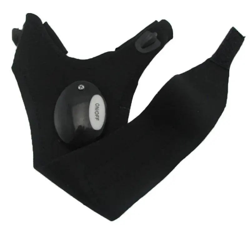 1 Pair Right and Left Charged Gloves Outdoor Hiking Fingerless Gloves with LED Light - OurLum.com
