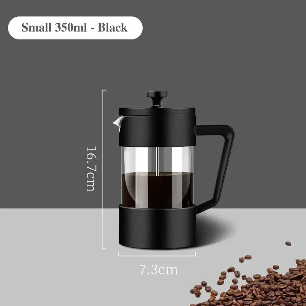 French Press Coffee Maker Glass Brewer 350ml 600ml 1000ml