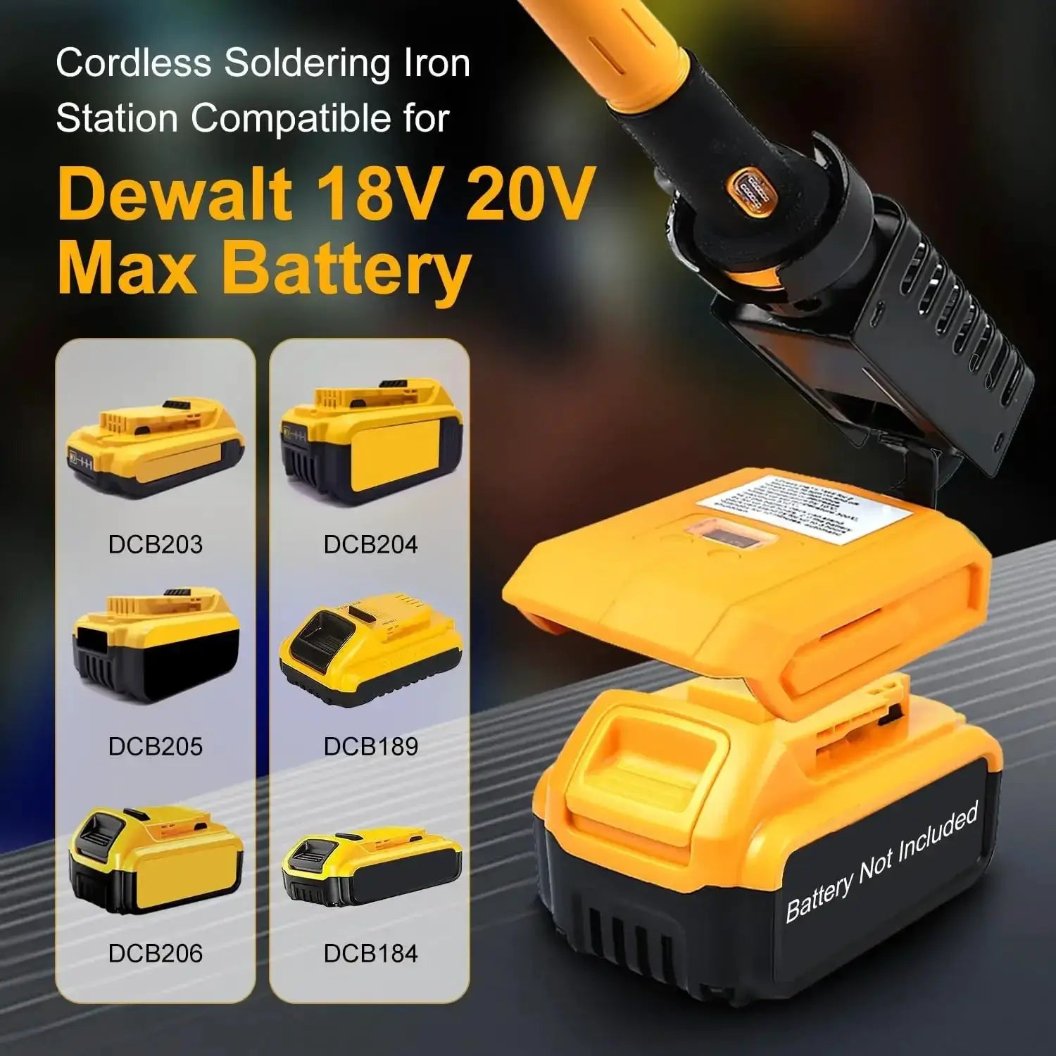 Cordless 60W Soldering Iron With Adjustable Temp Control