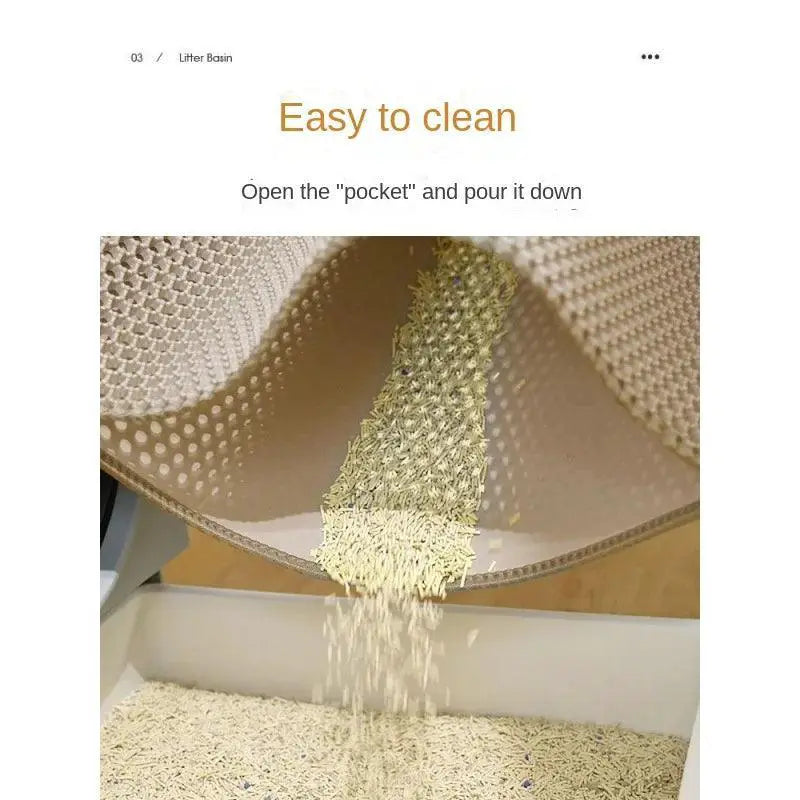 Double Layer Cat Litter Pad Waterproof Non Slip Easy Clean