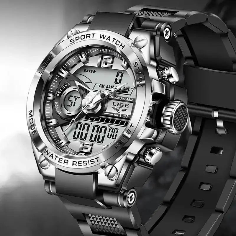 LIGE Military Digital Sports Watch Tactical LED Display