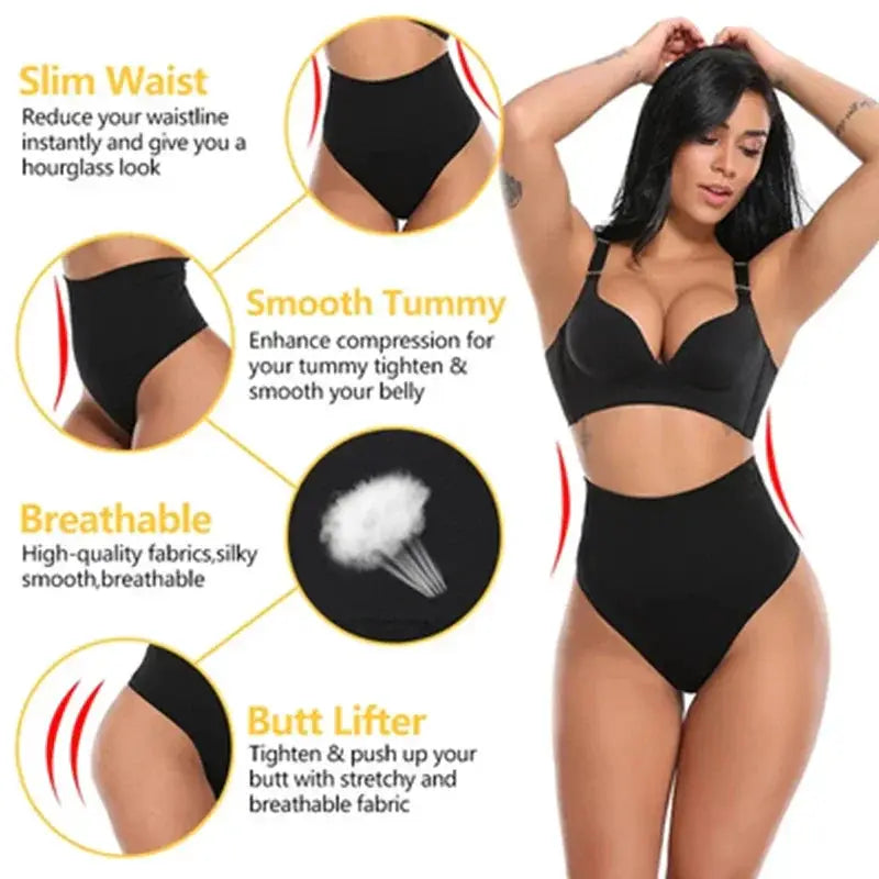 High Waist Thong Shaper for Tummy Control and Butt Lift
