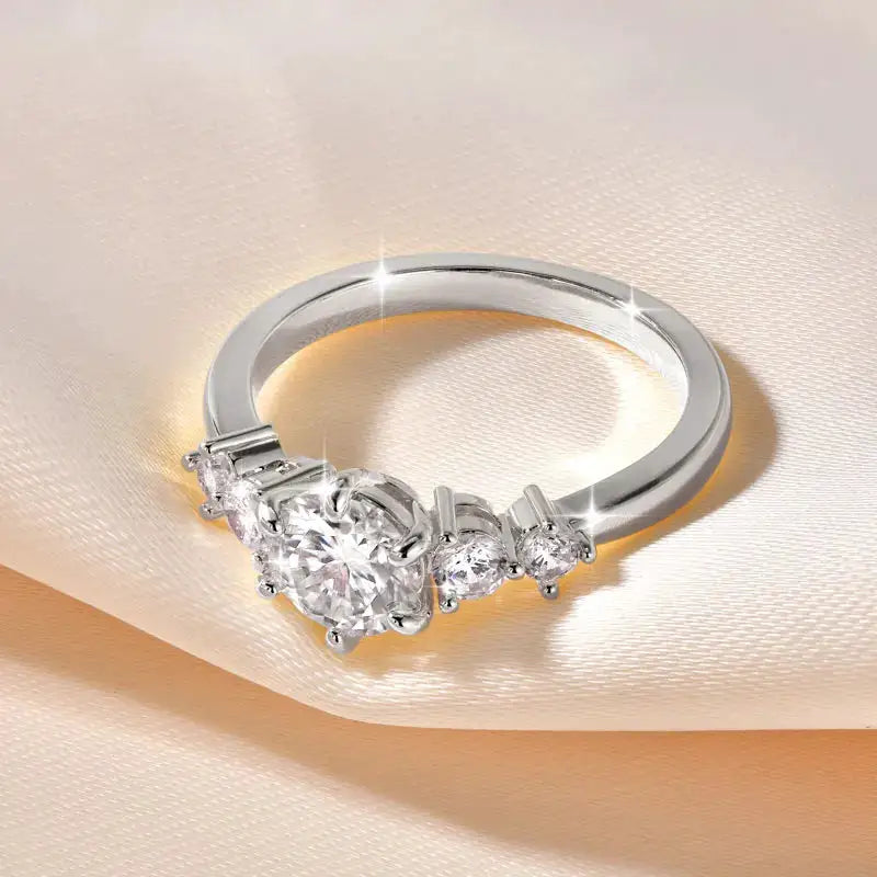 Gold Moissanite Engagement Ring — product image 4