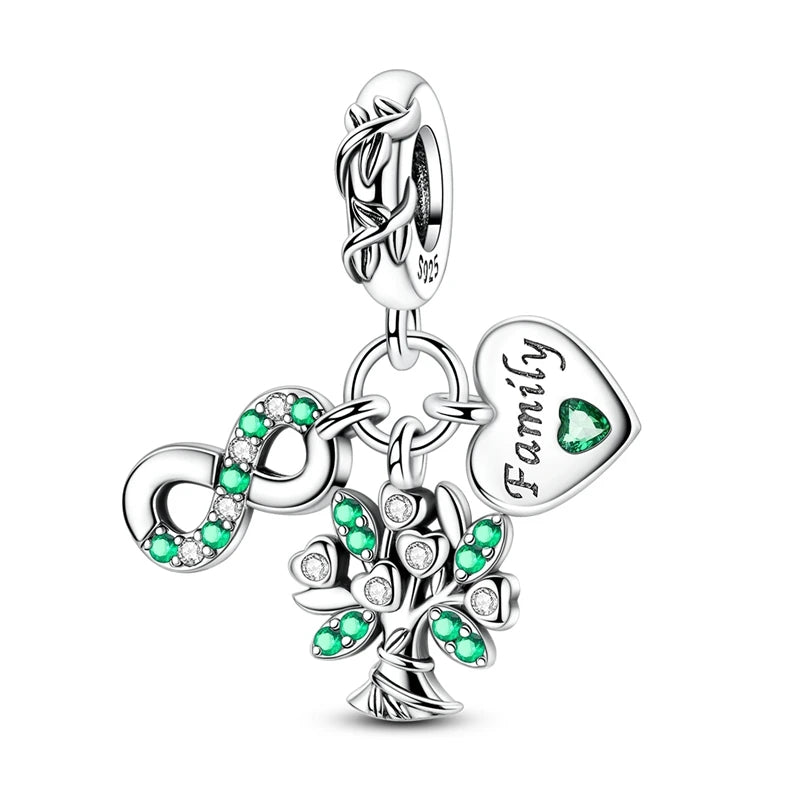Sterling Silver Charm Beads Rose