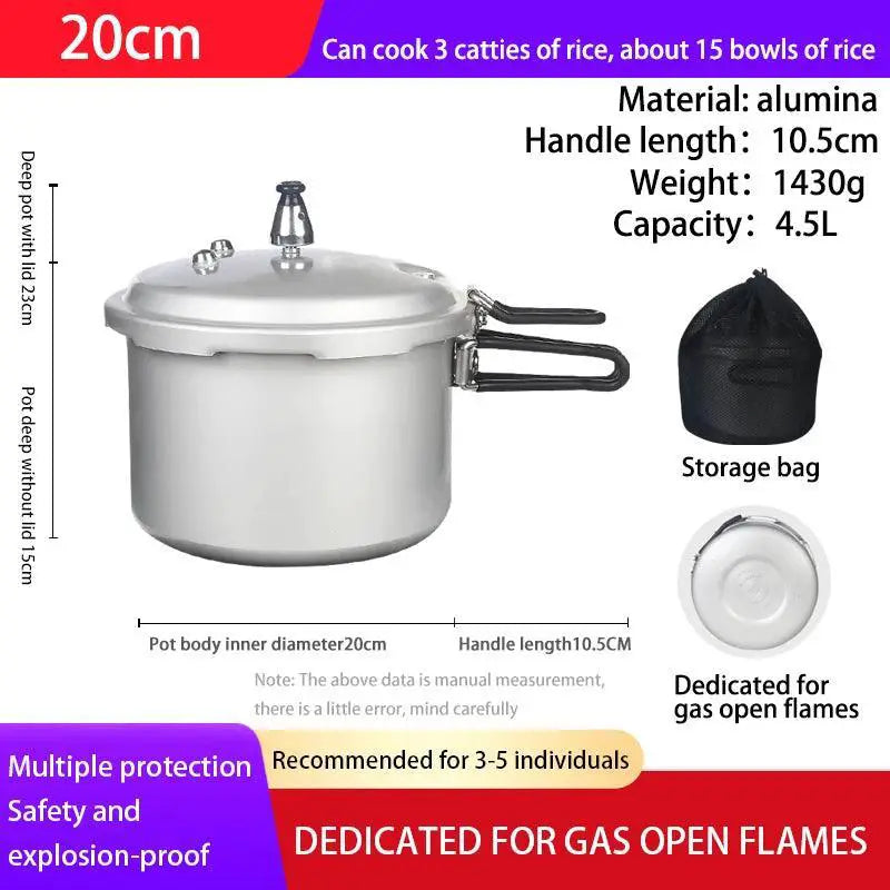 Portable Outdoor Pressure Cooker Folding Handle 2.2L