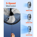 SucceBuy Industrial Wall Mount Fan High Velocity Waterproof Wall