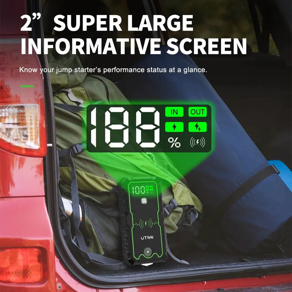 UTRAI Power Bank 4000A Jump Starter Portable Charger Car Booster 12V Auto Starting Device Emergency Car Battery Starter