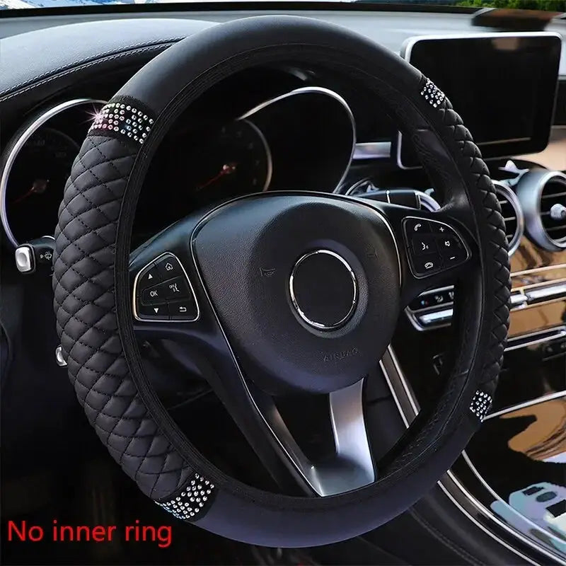 Car Steering Wheel Cover 37 38cm Breathable No Inner Ring