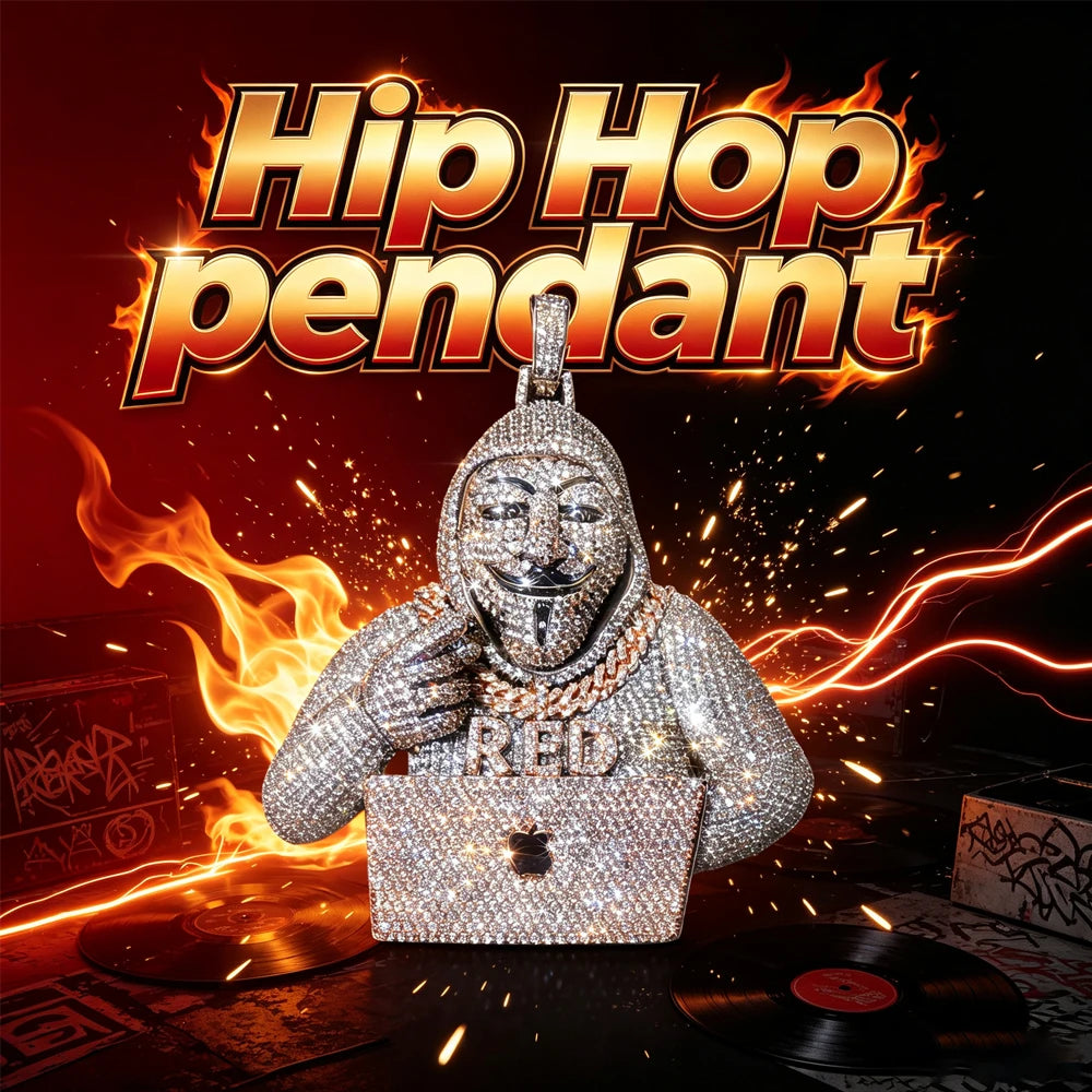 Iced Out Character Mask Pendant