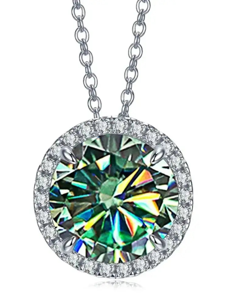 Moissanite Pendant Necklace in Sterling Silver Carat Classic — product view 6
