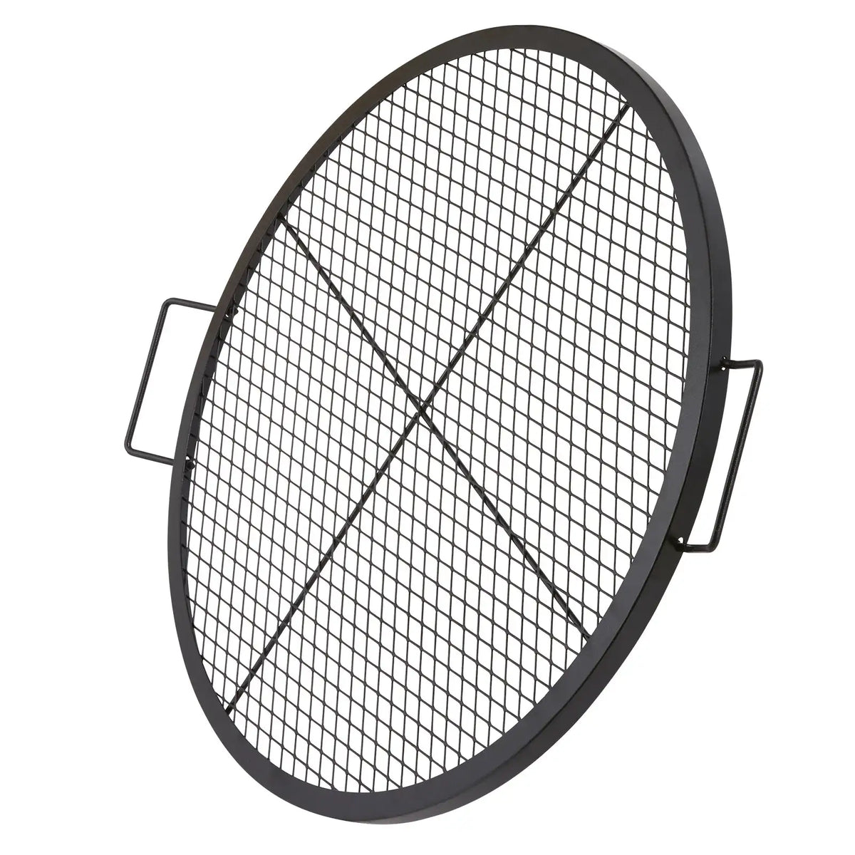 SucceBuy X-Marks Fire Pit Grill Grate Round Cooking Grate Heavy — product view 1