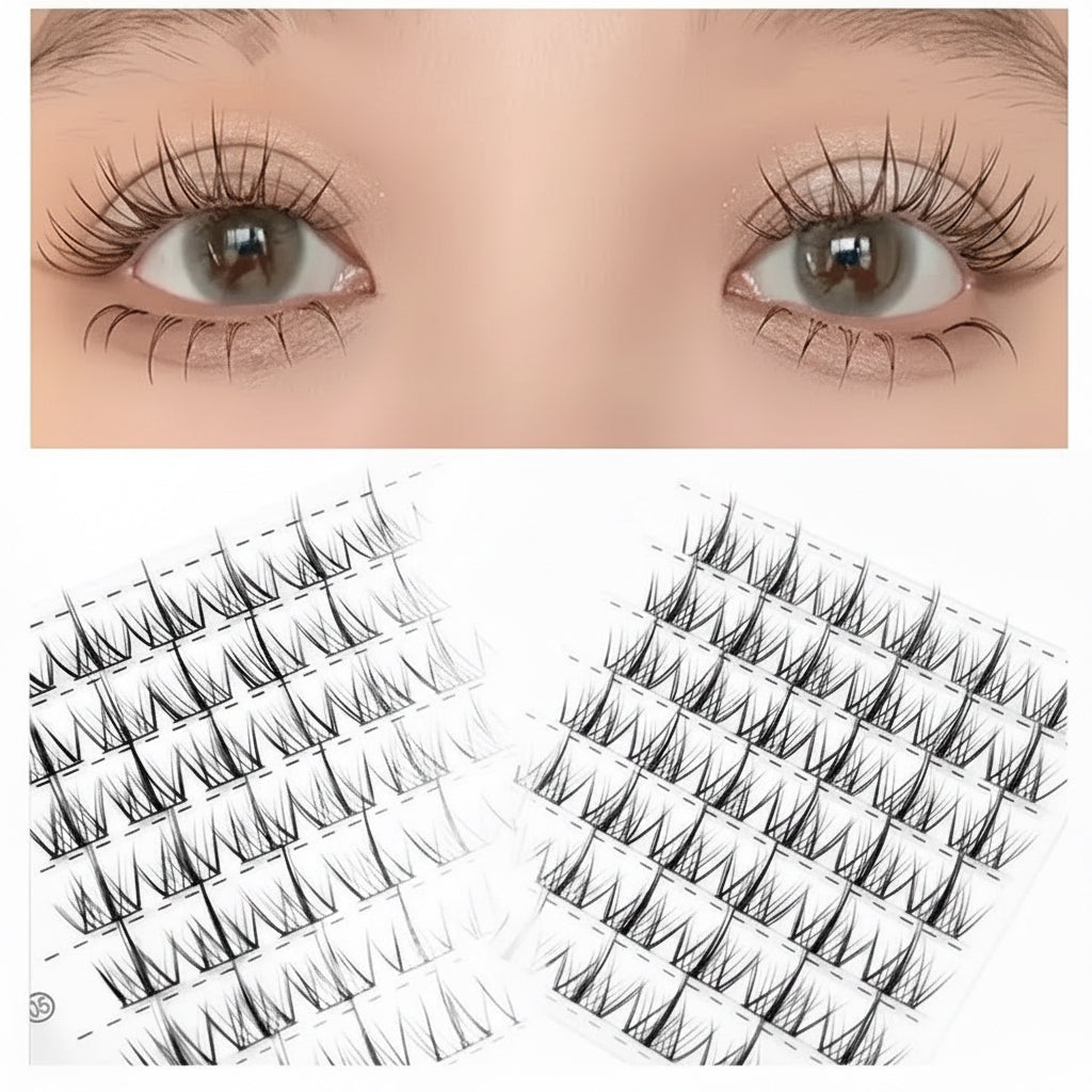 Professional 32 Rows Synthetic Eyelash Extension Clusters