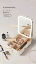 Travel Makeup Mirror With LED Light