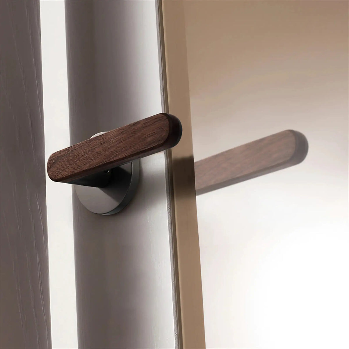 Matte Black Nickel Privacy Door Lever — product view 5