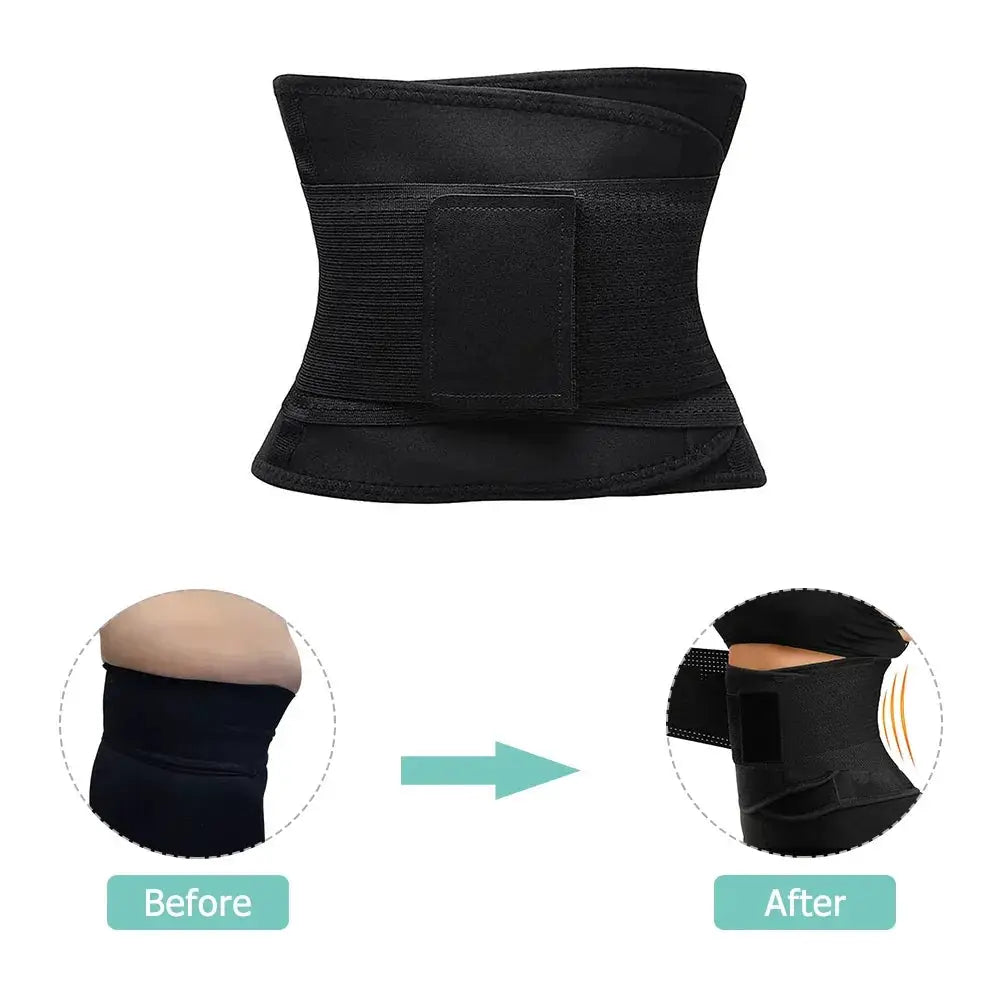Women Latex Waist Trainer Corset Body Shaper Slimming Belt