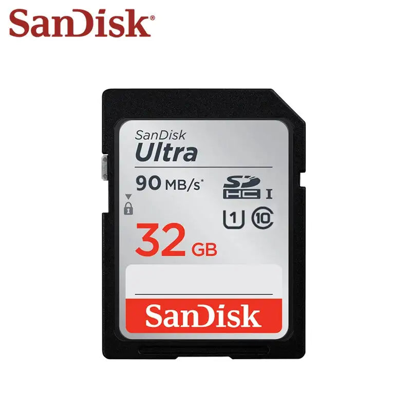 SanDisk Ultra SD Card 32GB 64GB 128GB 256GB SDXC Class 10 U1 Flash SD Memory Card High Speed For SLR Camera Shooting 4K Video