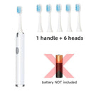 Sonic Electric Toothbrush with Replaceable Heads Waterproof Design for Couples