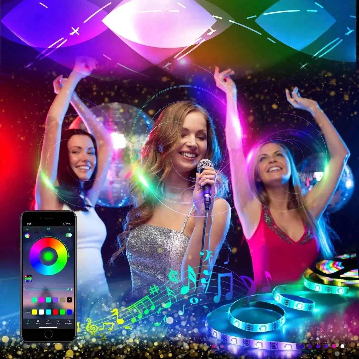 RGB Bluetooth LED Strip Light for Colorful Mood Lighting
