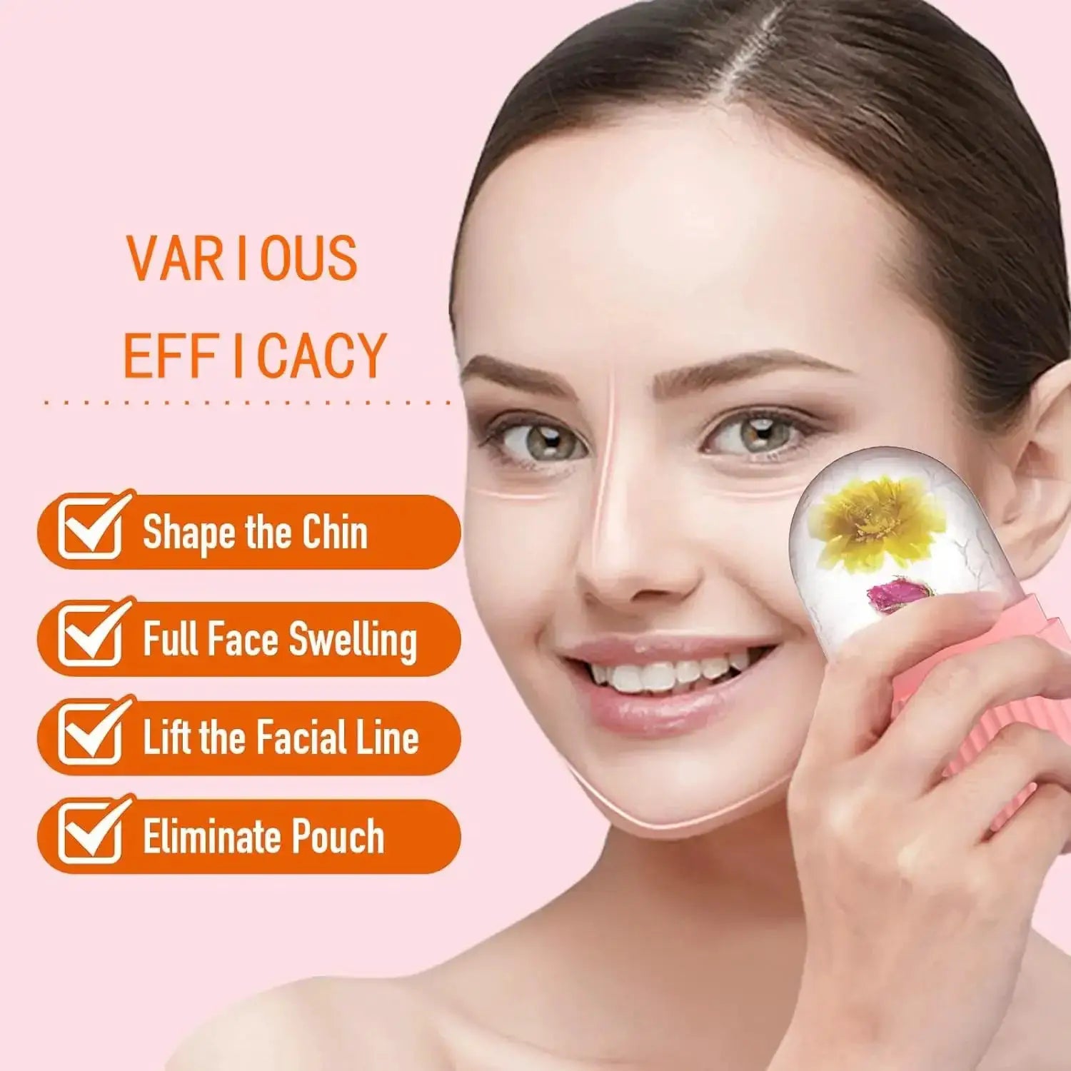 Silicone Ice Face Roller Contour Pore Shrinking Tool