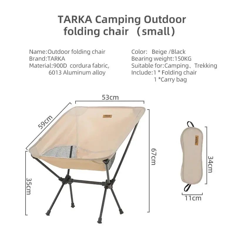 TARKA Foldable Camping Chairs Set Lightweight Ultralight