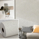 Linen Wallpaper Self-Adhesive 3D Wall Stickers Waterproof Mold Resistant Home Decor