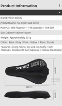 Gel Foam Bike Seat Cover for Riders