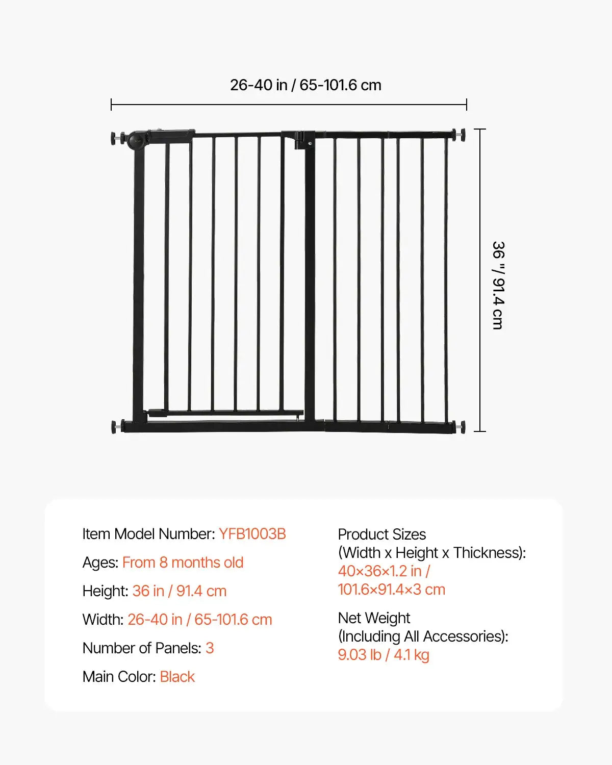 No Drill Pressure Mount Pet Gate — product image 14