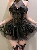 Gothic PU Dress for Women Nightlife Look