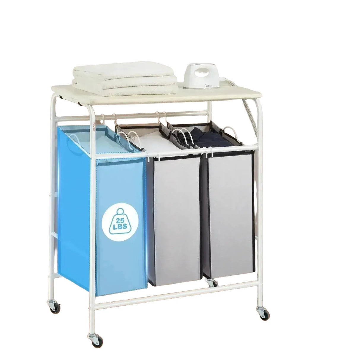 Laundry Cart With Ironing Board — product view 1