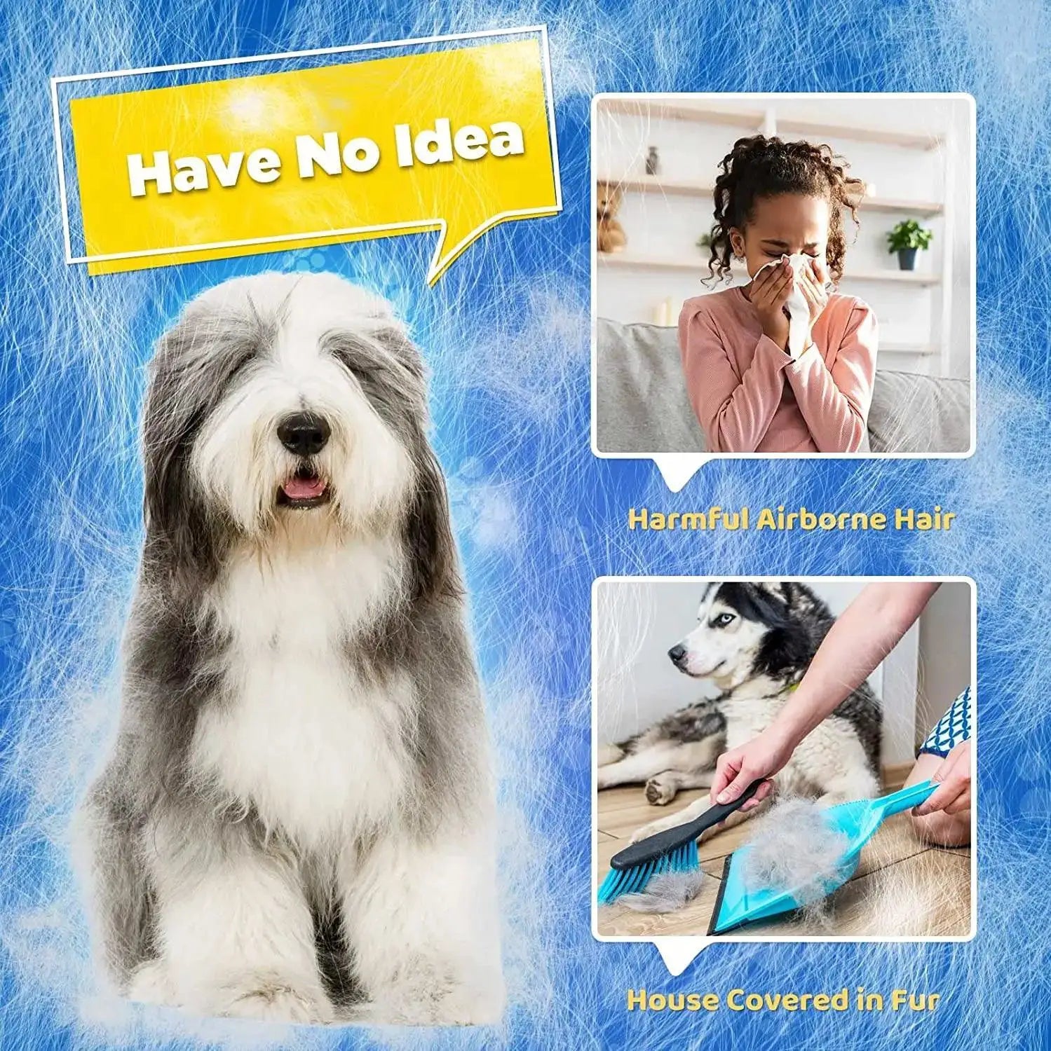 Pet Grooming Glove Efficient Hair Remover Mitt For Pets