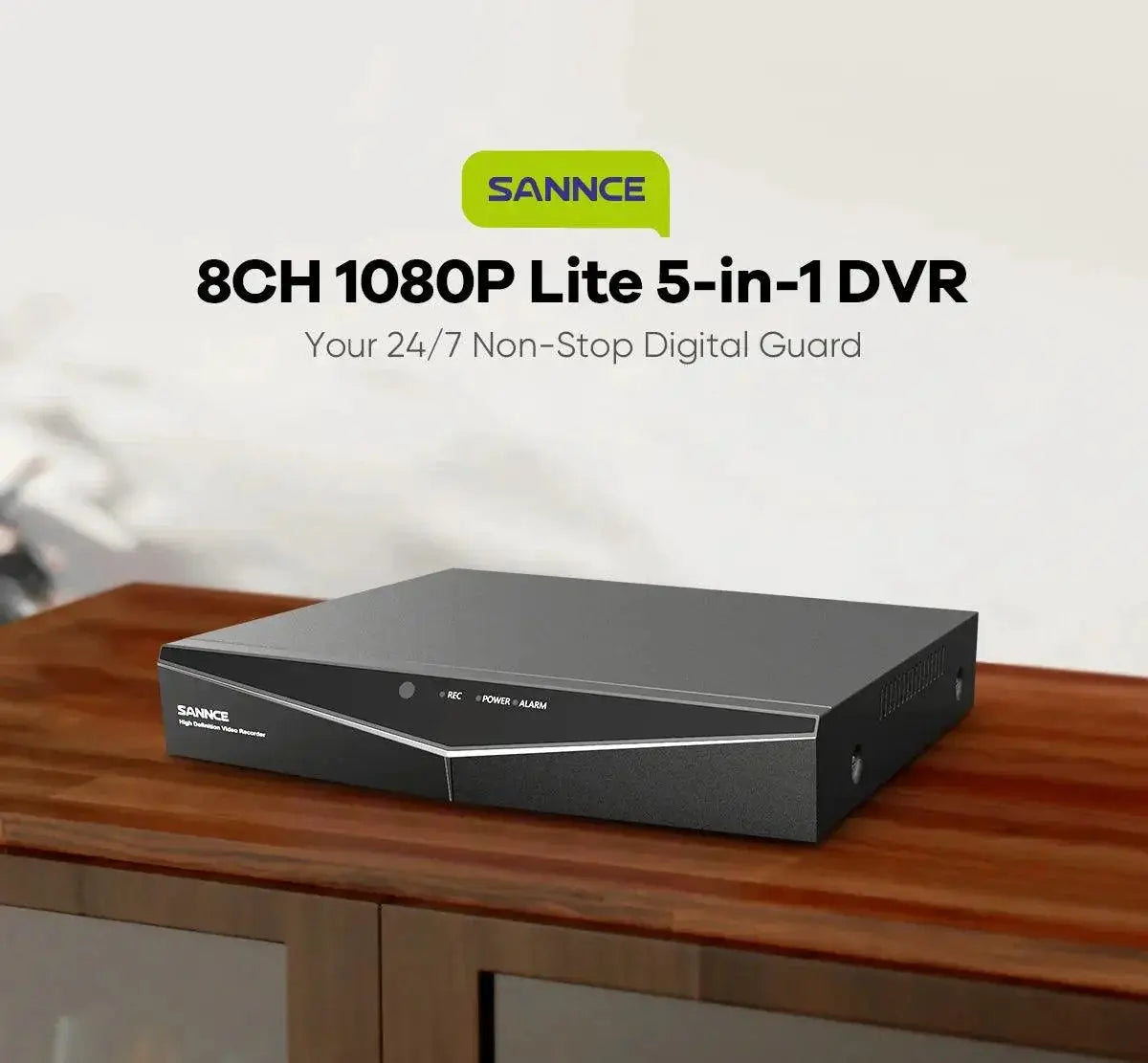 SANNCE 4 and 8 Channel 1080P Hybrid CCTV Video Recorder