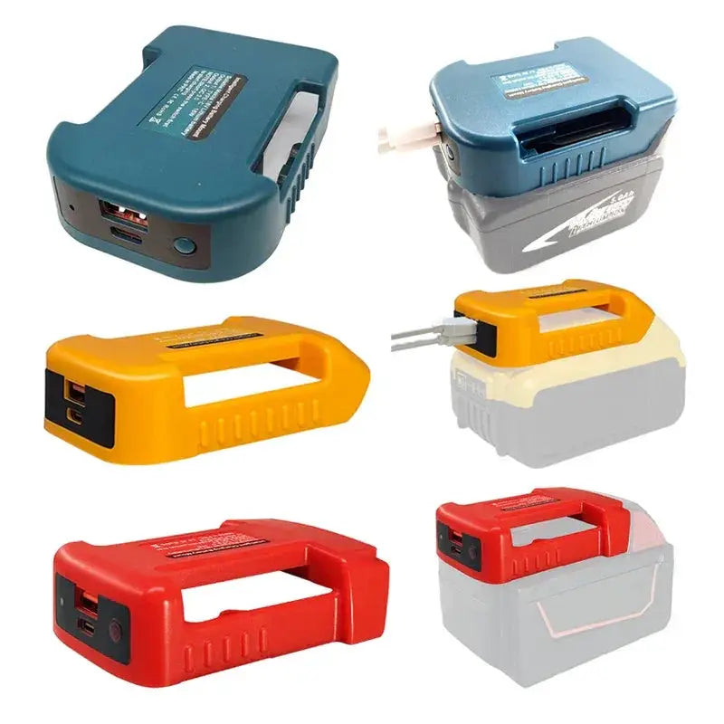Portable USB Charger for Makita DeWalt Milwaukee Batteries