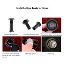Door Viewer Peephole Set 200 Degree With 16mm Drill Bit